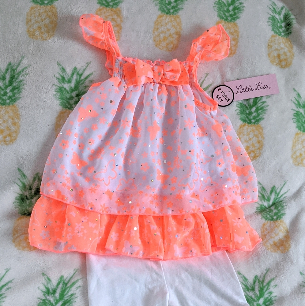 Little Lass 2-pc. Butterfly dress